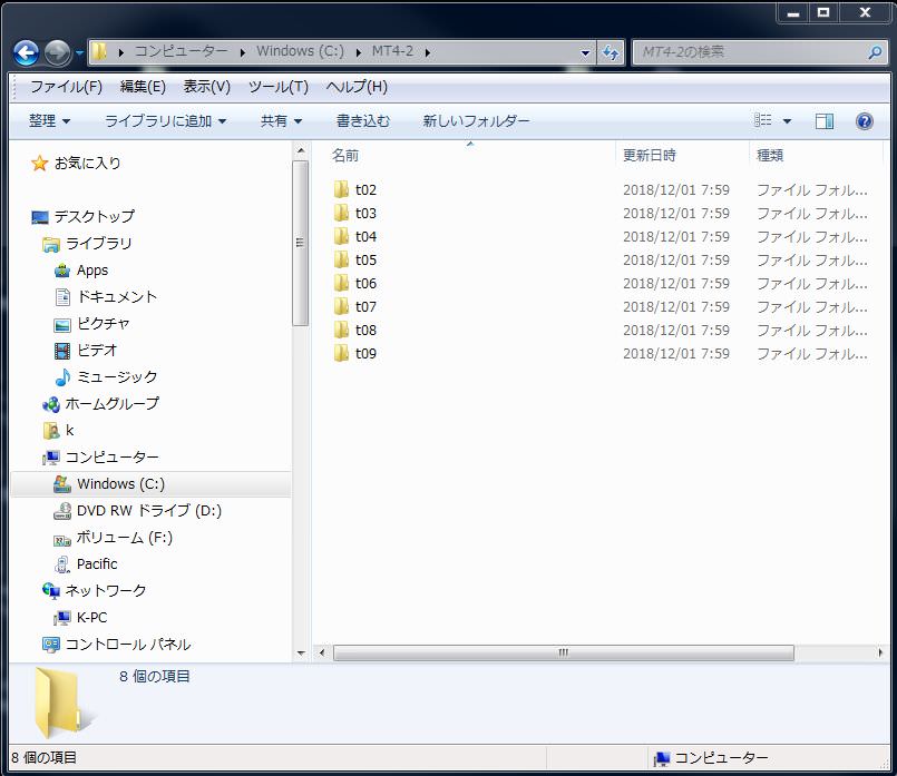 フォルダごと削除される