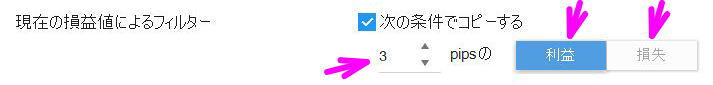 pips数と、利益、損失を決める