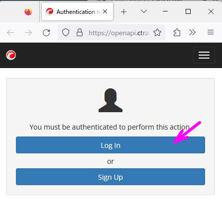 cTraderのサイトでログインをクリック