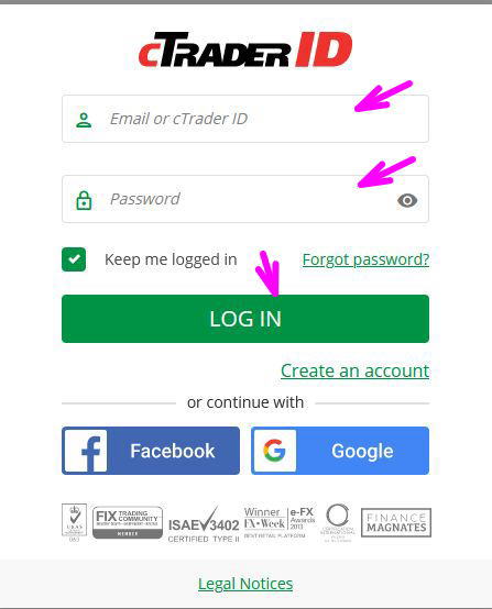 さらにLog inをクリック
