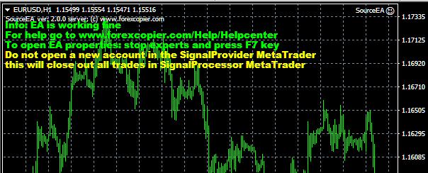 チャートの設定終了画面