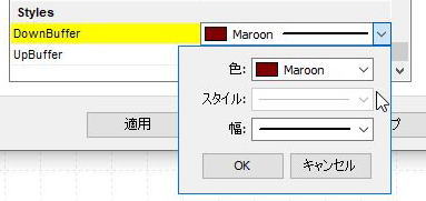 パラメーター設定ウィンドウで設定を行う