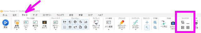 チャートタブをクリック