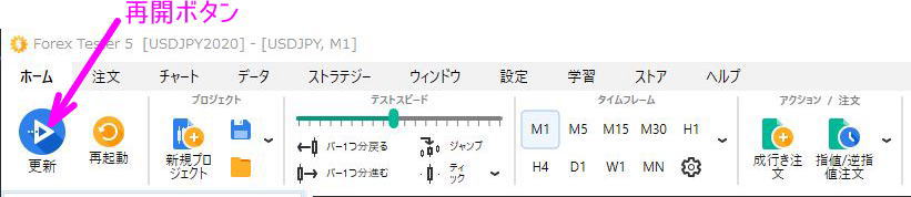 プロジェクトの再開